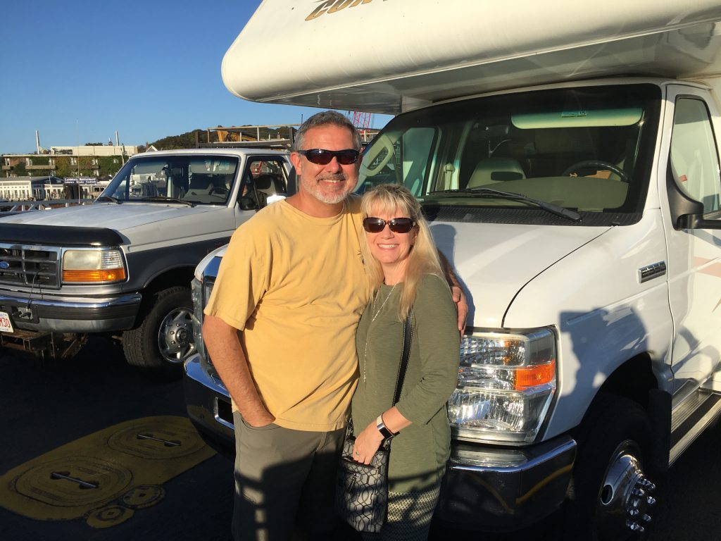 Mike And Sue With RV On Ferry To Marthas Vineyard