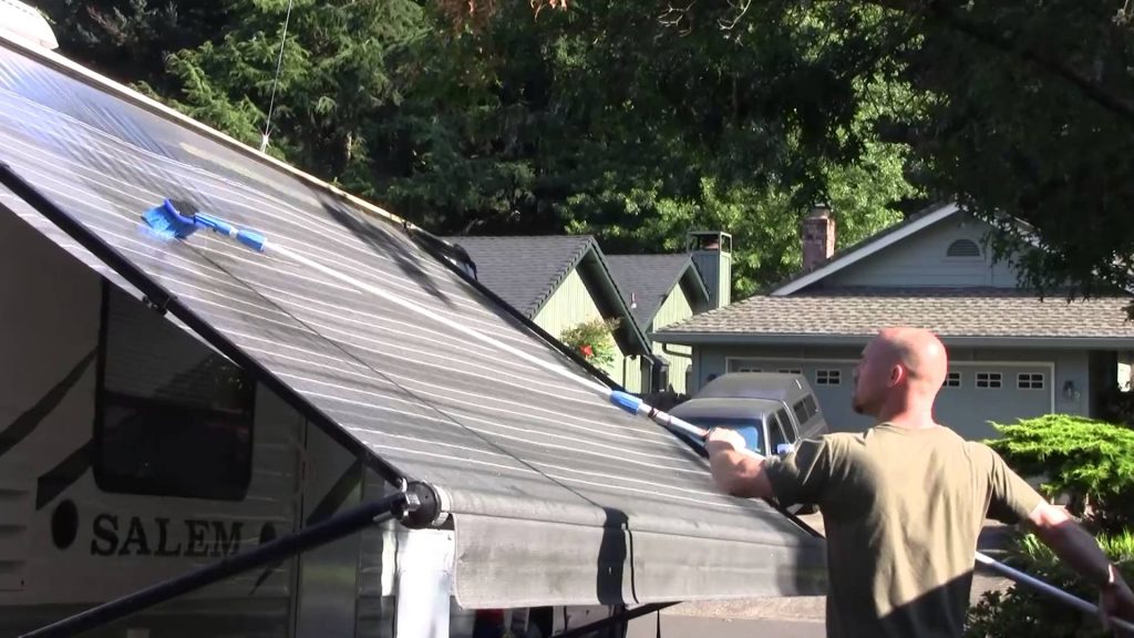 how to clean an rv awning