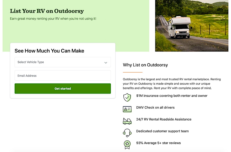 Make Money By Renting Out Your RV with Outdoorsy
