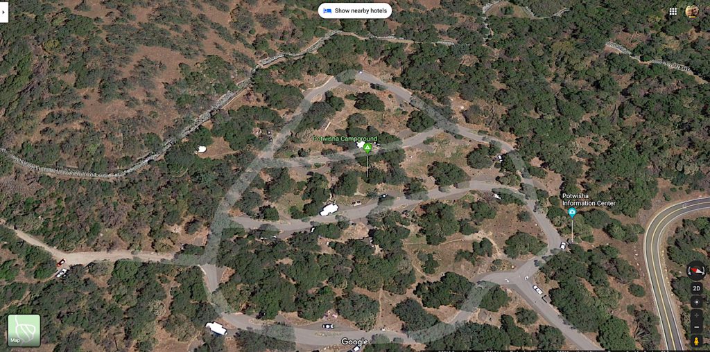 GoogleMaps View Potwisha Campground