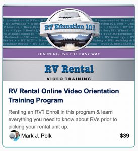 RV Education 101 RV Rental Course