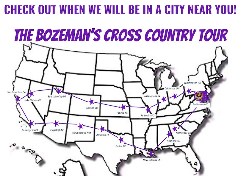 Bozeman Cross Country Tour Map