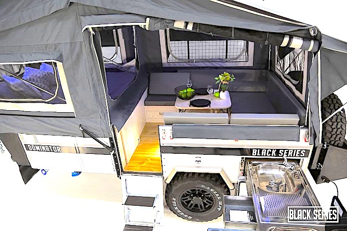 Black Series Dominator Off-road pop up camper interior