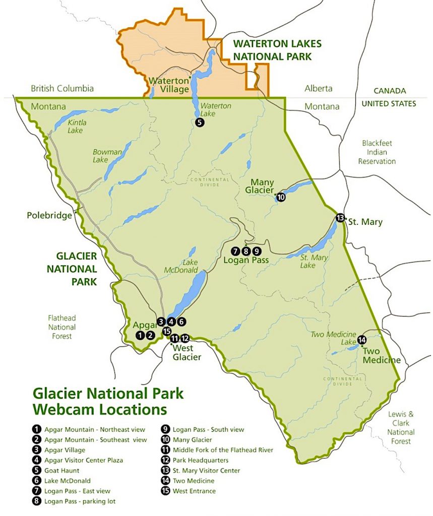 Glacier National Park Webcam Locations