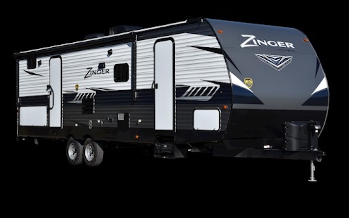 Travel Trailers with King Bed CROSSROADS ZINGER ZR340RE Ext
