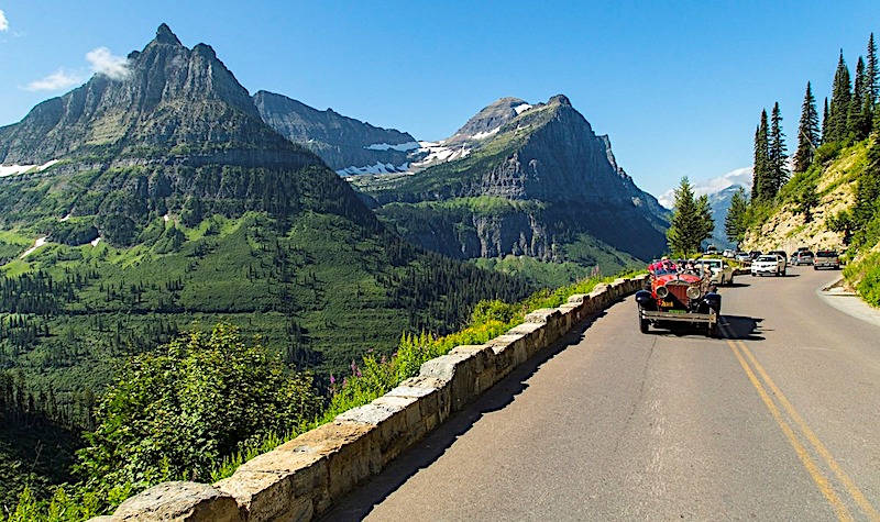 glacier NP Sun road best rv vacations in usa