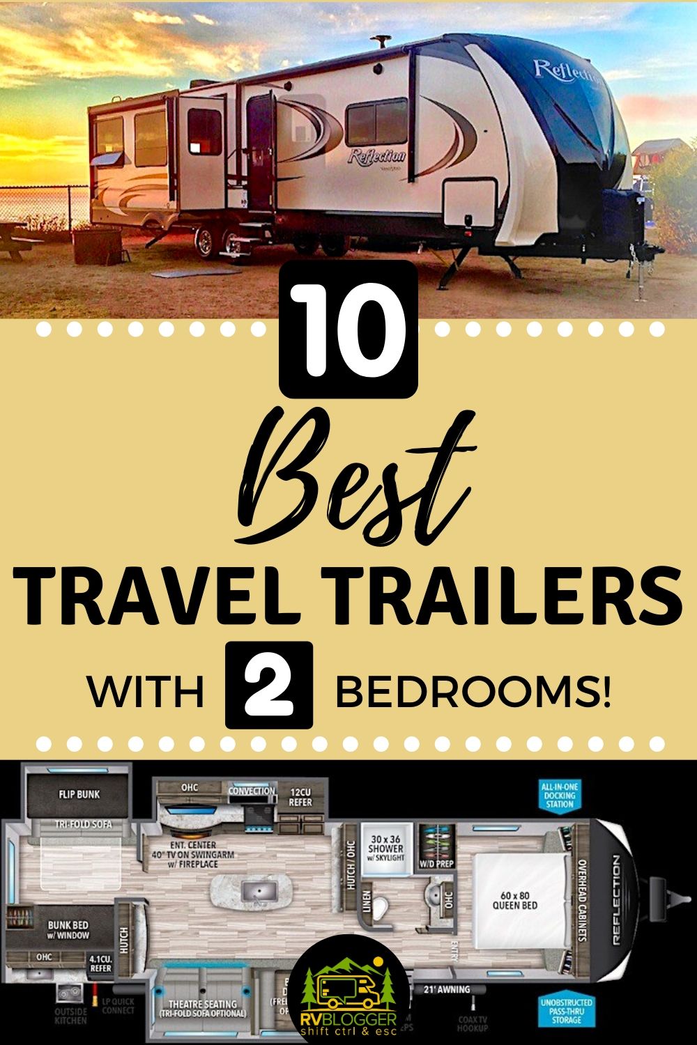 10 Best Travel Trailers with 2 Bedrooms 2024 Models RVBlogger