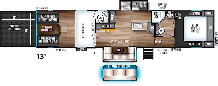 Forest River Cherokee Wolf Pack 325PACK13 floor plan