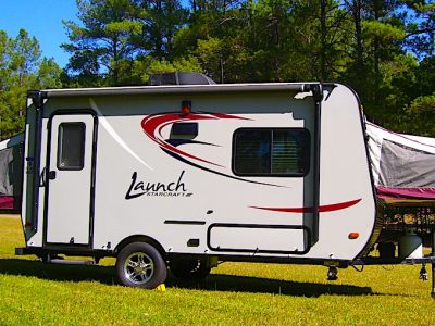 Hybrid Travel Trailer with both ends open