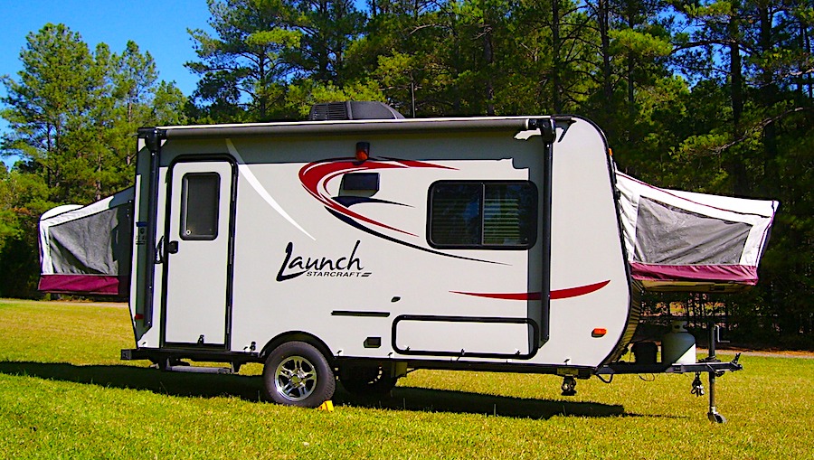 Hybrid Travel Trailer with both ends open