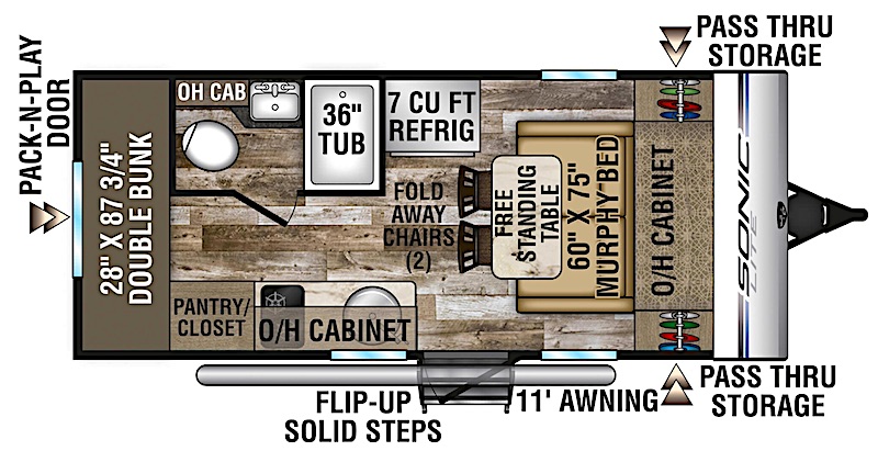 Venture RV Sonic Lite SL169VBH floor plan