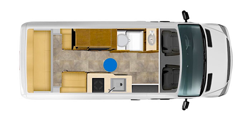 Pleasure way ontour Best Camper Van Floor Plans with Bathroom and Shower