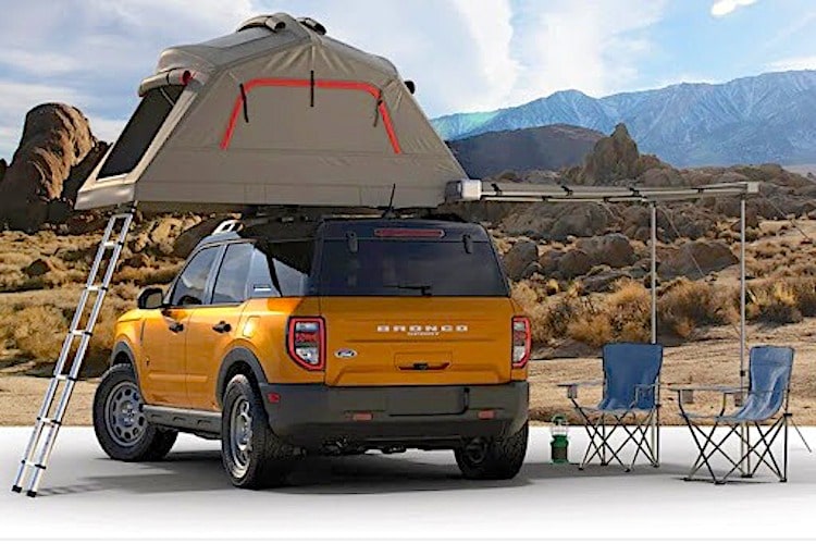 Ford Bronco Sport with roof top tent