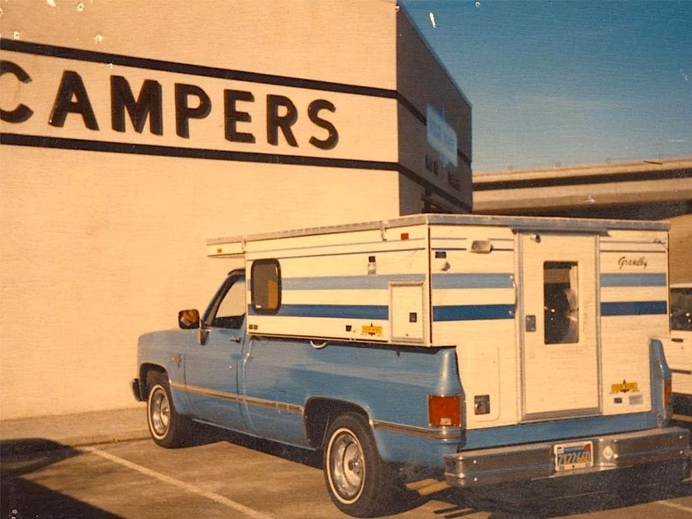 old school popup truck camper colorado woodland california