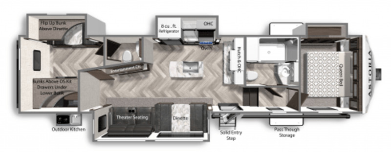 Dutchmen Astoria 3343BHF Floor Plan