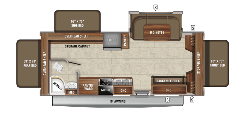 Best Expandable Hybrid Trailers Jayco Jay Feather Floor Plan