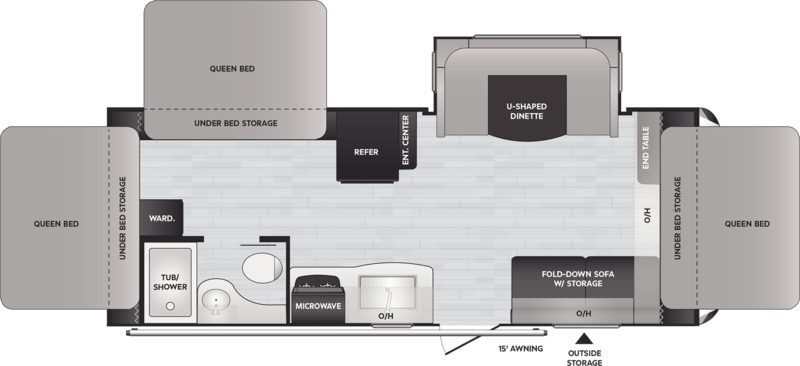Best Expandable Hybrid Trailers Keystone Bullet Crossfire Floor Plan