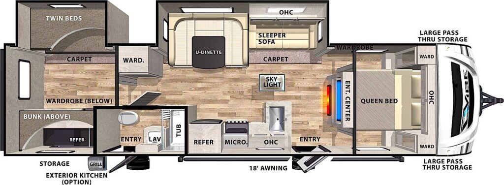 Forest River VIBE 31BH floor plan