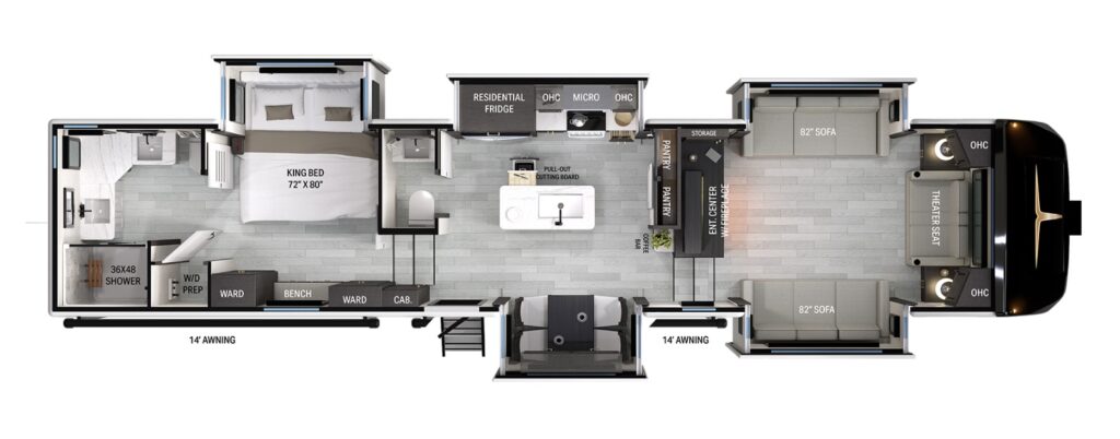 Heartland Bighorn 39FL Floor Plan