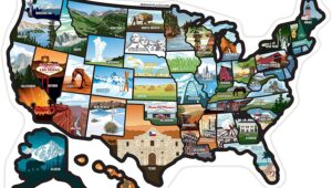 RV State Sticker Travel Map of the United States