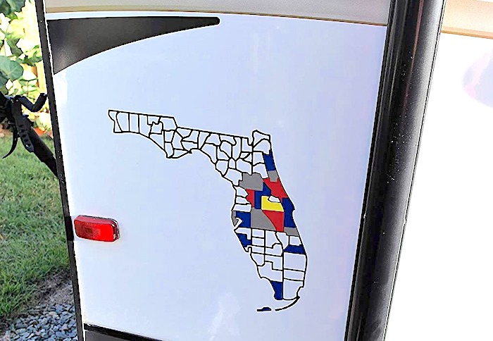State with Every County RV Sticker Map