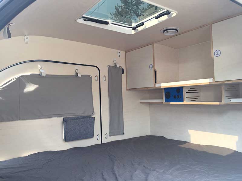 Campers to Tow With an SUV Droplet Trailer 58 Interior