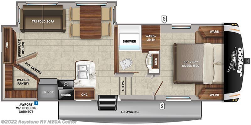 RV Traveling for Dog Shows Jayco Eagle HT 24RE Floorplan