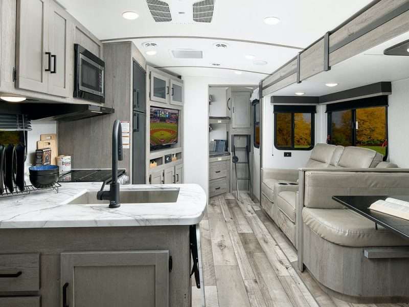 RV Traveling for Dog Shows Keystone Outback Ultra Lite 291UBH Interior