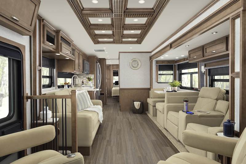 RV Traveling for Dog Shows Newmar Canyon Star 3927 Interior