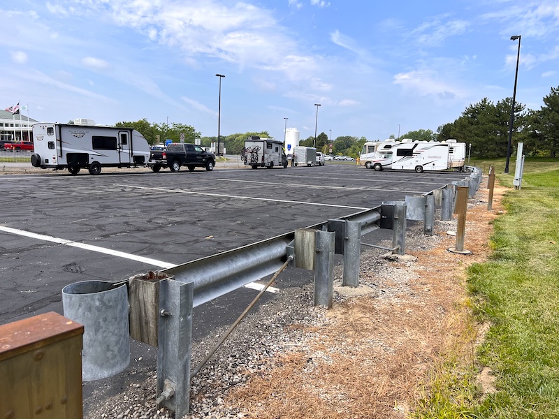 RV rest area in ohio with water and electric hookups