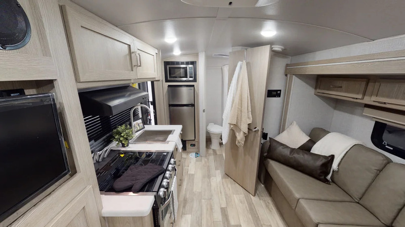 The 5 Best Travel Trailers Without Dinettes Rockwood Geo Pro 19FBS Interior