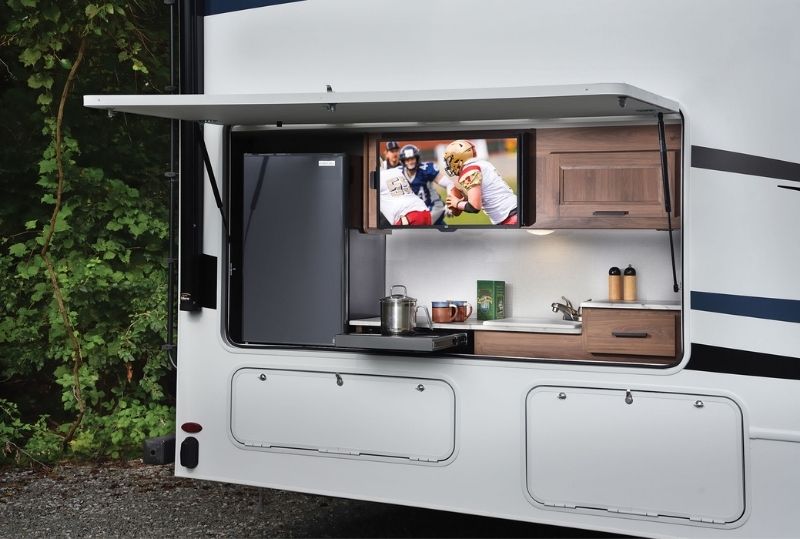 The 10 Best Tailgating RV Forest River Forester Classic 2861DS RV Outdoor Kitchen with TV