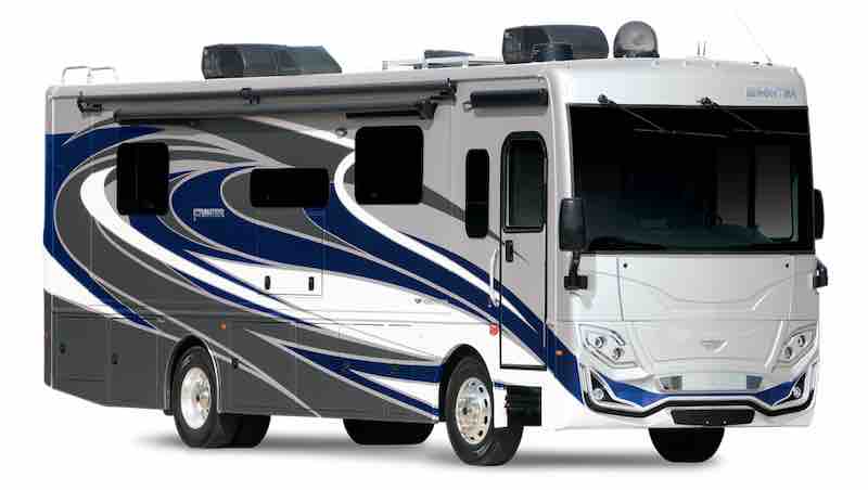 Best RV for Working Remotely on the Road Fleetwood Frontier 36SS Exterior