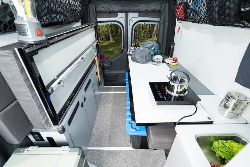 Best RV for Working Remotely on the Road Pleasure Way Rekon 4x4 Interior