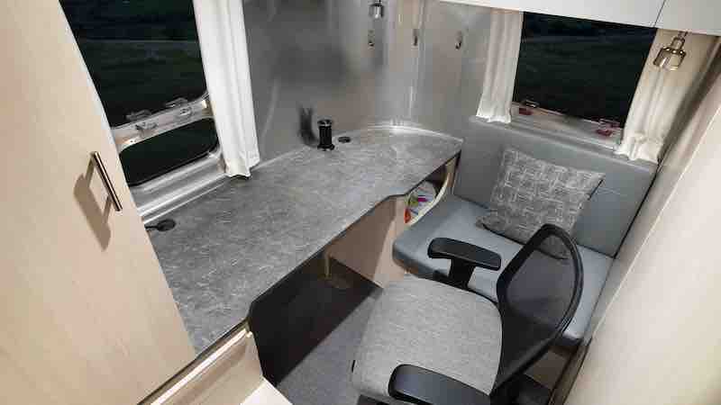 Best RV for Working Remotely on the Road Airstream Flying Cloud 30FB Office Interior