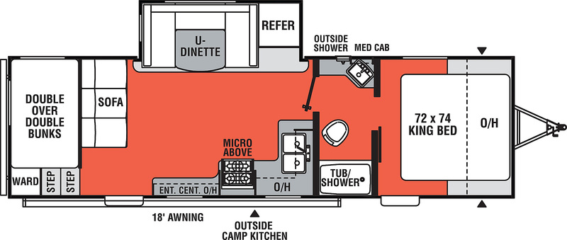 Campers to Tow With an SUV Forest River Independence Trail 262DBS Floorplan