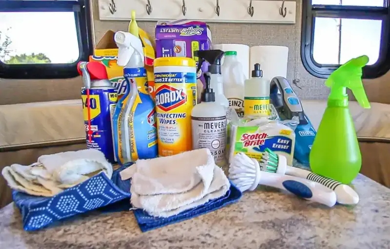 Best RV Interior Cleaning Tips and Products Cover