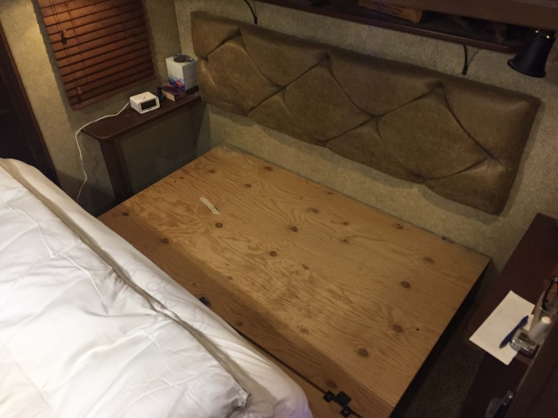 RV Beds Lay on Wood