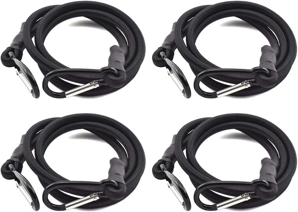 Bungee cords with carabiners are included in our Ultimate Gift Guide for RV Owners