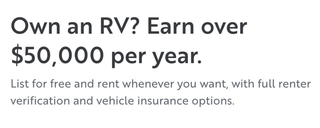 See how much you can earn renting out your RV