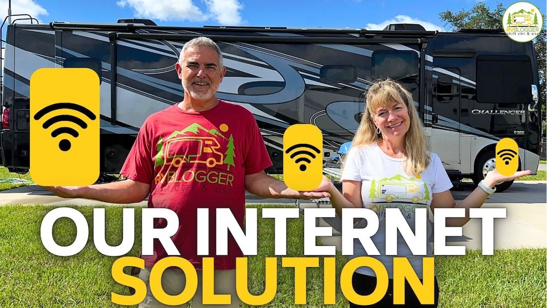 Mike and Susan from RVBlogger showing their three favorite RV internet soilutions