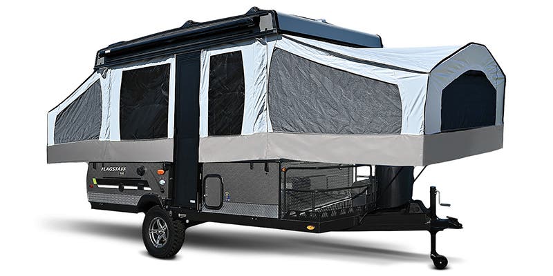 This  Forest River Sports Enthusiast 23SCSE is a great pop up camper with a toy hauler