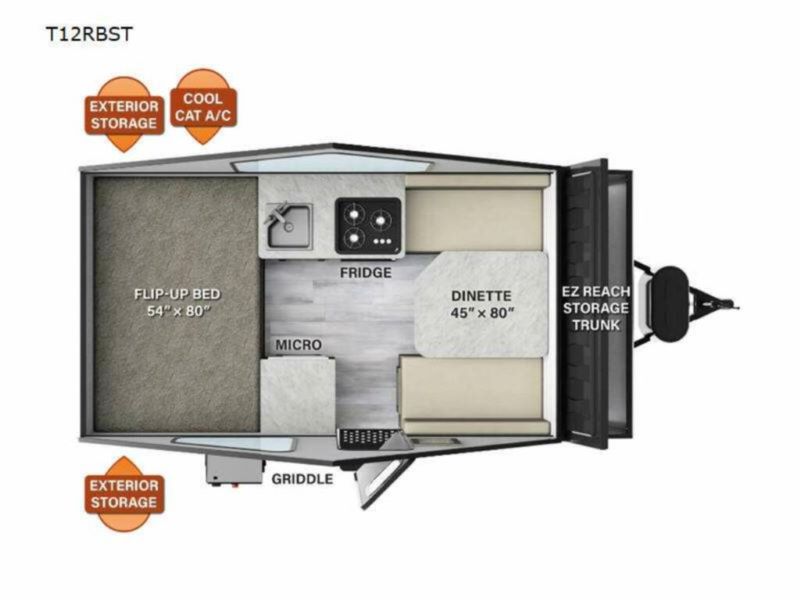 Flagstaff 12RBST Floorplan A-frame campers