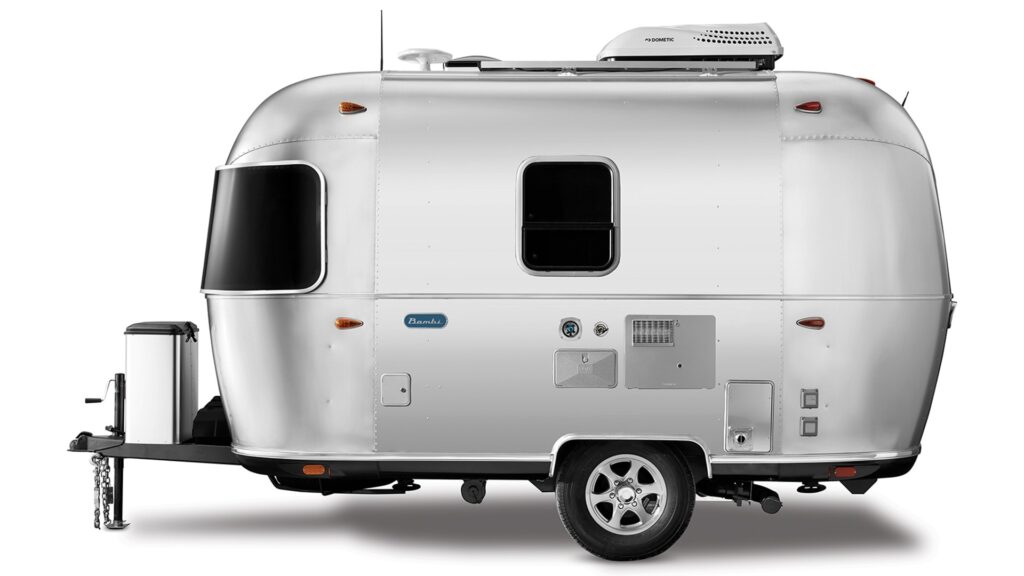 Airstream Bambi 16RB exterior. This is one of the best travel trailers that weigh less than 3500 lbs