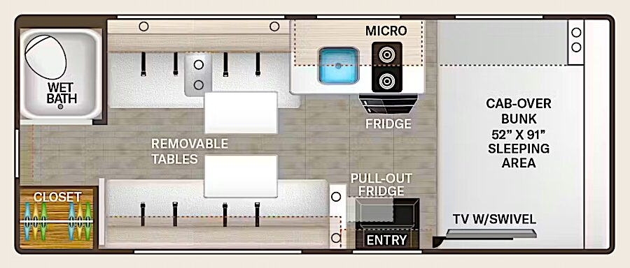 thor chateau 19X floor plan